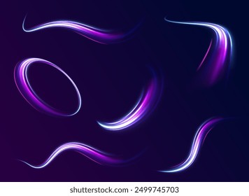 eon stripes in the form of drill, turns and swirl. Speed of light concept background. Abstract background rotational border lines.