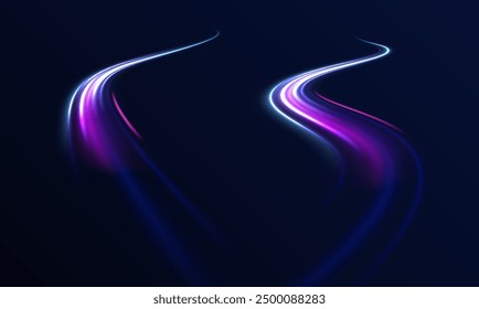 eon stripes in the form of drill, turns and swirl. Speed of light concept background. Abstract background rotational border lines.