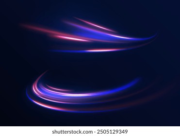 eon stripes in the form of drill, turns and swirl. Speed of light concept background. Abstract background rotational border lines.