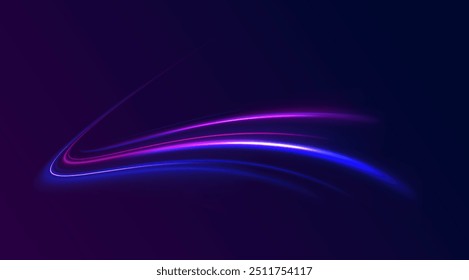 eon stripes in the form of drill, turns and swirl. Speed of light concept background. Abstract background rotational border lines.