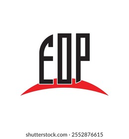 EOP letter logo ontwerp met witte achtergrond in illustrator, vector logo modern alfabet lettertype