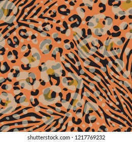 eopard zebra mix  pattern design, vector illustration background

