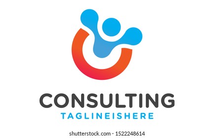 eople circle consulting vector logo template