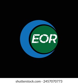 EOR logo. E O R design. White EOR letter