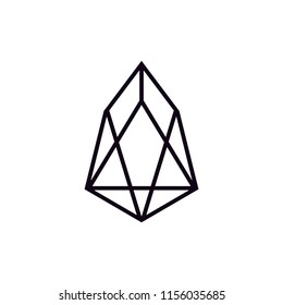 EOS coin EOS Cryptocurrency logo vector