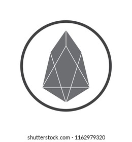 eos coin icon. criptocurrency symbol vector design 