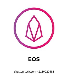 EOS Cryptocurrency coin icon. EOS coin symbol. Cryptocurrency vector icon. Flat Vector illustration - Vector