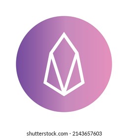 EOS Cryptocurrency coin icon. EOS coin symbol. Cryptocurrency vector icon. Flat Vector illustration - Vector
