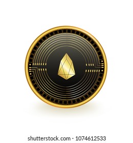 Eos Cryptocurrency Coin Isolated