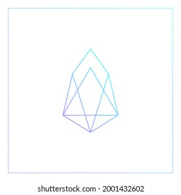 EOS criptodivisa color gradiente logotipo. Aislado en blanco.