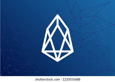 EOS cryptocurrency network vector illustration