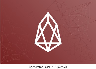 EOS cryptocurrency network vector illustration