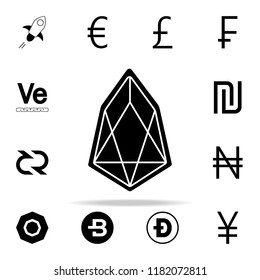eos icon. Crepto currency icons universal set for web and mobile on white background