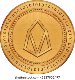 logotipo de la moneda virtual de eos. ilustraciones vectoriales. 3 quinquies ilustraciones.