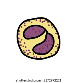 Eosinophil Doodle Icon, Vector Illustration