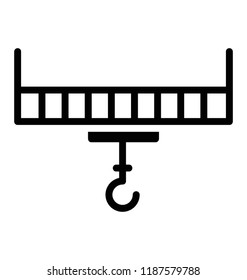 An eot crane with the small hook for picking heavy goods