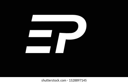 EP Abstract vector logo monogram template