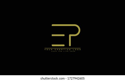 EP EP abstract vector logo monogram template