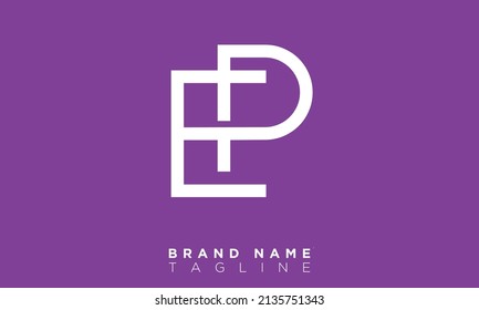 EP Alphabet letters Initials Monogram logo PE, E and P