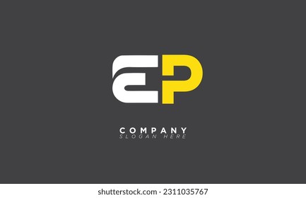 EP Alphabet letters Initials Monogram logo PE, E and P