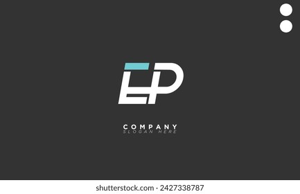  EP Alphabet letters Initials Monogram logo PE, E and P