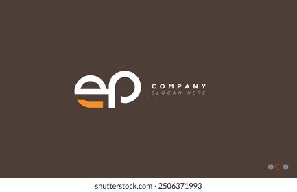 Letras del alfabeto PE Iniciales Logotipo del monograma PE, E y P