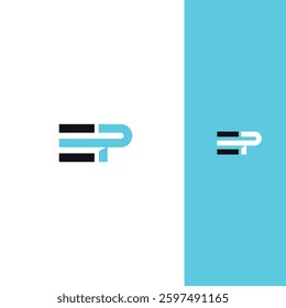 EP Alphabet letters Initials Monogram logo PE, E and P