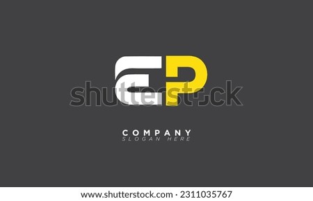 EP Alphabet letters Initials Monogram logo PE, E and P