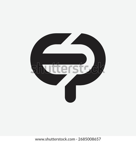 EP capsule shape modern logo design for creative branding, stylish identity, and professional business use.