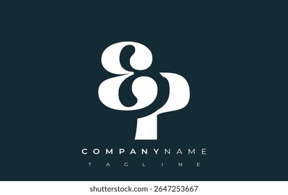 Diseño de logotipos de tipografía Abstractas creativa de EP. Logotipo elegante que combina tipografía atrevida y Formas creativas, ideal para soluciones de marca e identidad.