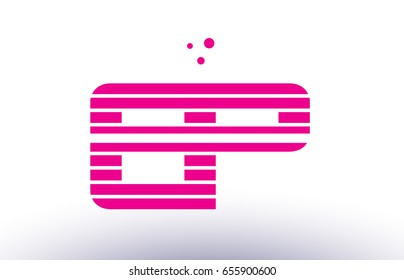 ep e p alphabet letter logo pink purple line stripe company design template creative abstract vector