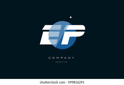 ep e p  blue circle dot big font alphabet company letter logo white design vector icon template 