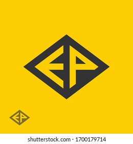 Logo-Design des EP- oder E-P-Buchstabens im Vektorillustration-Format.
