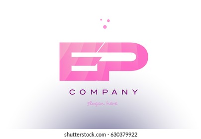 ep e p letter alphabet text pink purple dots creative company logo vector icon design template