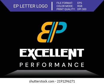 EP, EIP, PE Letter Logo  Vector Template, A Genuine Business Logo On Graphics Design