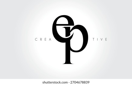 EP Elegant Serif Monogram Logo – Luxury Lowercase Typographic Lettermark for Modern Branding