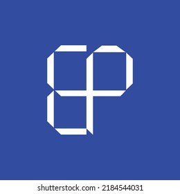 EP initial based vector logo isolated on blue background. Logo for construction, company, real estate, corporation, event, finance, and business.