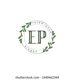 EP Initial beauty floral logo template