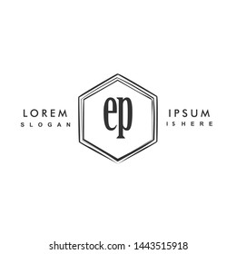 EP Initial beauty monogram logo vector