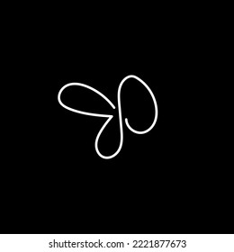 Ep initial handwriting, Ep handwritten logo for identity. Logo design.