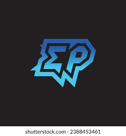 EP initial inspiration logo design esport and gaming clan ideas