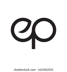 EP initial letter logo template vector icon design