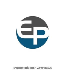 EP Initial Letter Monogram Icon Logo vector illustration abstract web character logotype initials icon badge business brand, Initial letters of the EP logo icon. Logo design inspiration