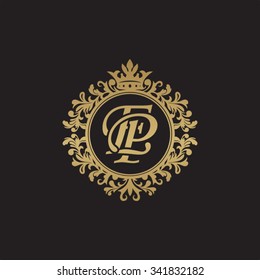 EP initial luxury ornament monogram logo