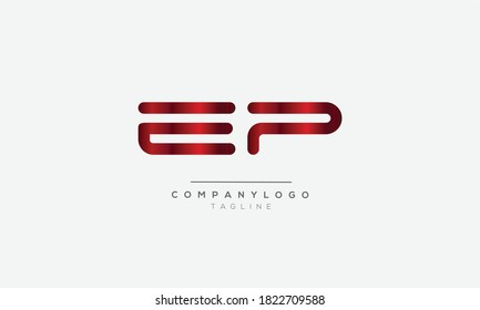 EP initials monogram letter text alphabet logo design
