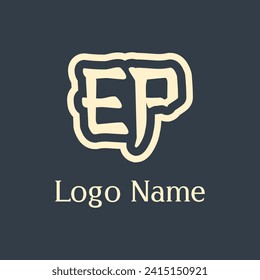 EP letter abstract monogram initial letter logo design