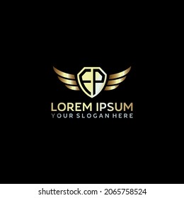 EP letter business logo design vector