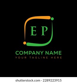 EP letter logo creative design. EP unique design.
