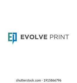 ep letter logo design eps