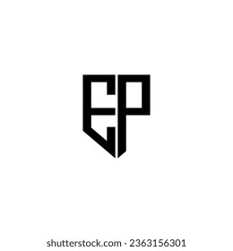 EP letter logo design with white background in illustrator. Vector logo, calligraphy designs for logo, Poster, Invitation, etc.